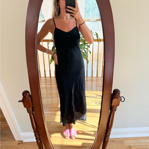Cotton On Black Midi Dress with Spaghetti Straps - Picture 1 of 6